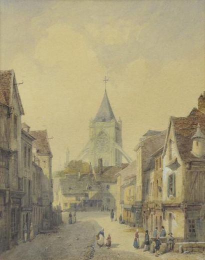 null François Étienne VILLERET (c.1800-1866),

Vue d'un village normand

Aquarelle...