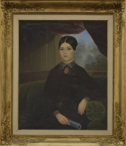 null Ecole du XIXe siècle, ZENO
Portrait de femme
Huile sur toile signée et datée...