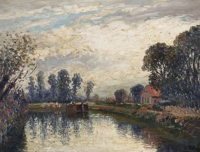 null Léon Jean GIORDANO DI PALMA (1886-?)

Bord de rivière animé

Huile sur toile,...