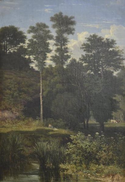 null Hector ALLEMAND (1809-1886)

paysage animé au bord d'un étang

Huile sur toile...
