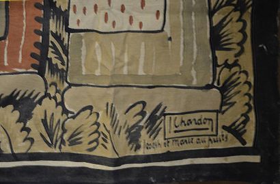 null J. CHARDON*** (XIXe-XXe siècle)

Joseph et Marie au puits

Toile peinte imitant...