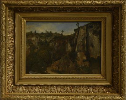 null Attribué à Henri BLANC-FONTAINE (1819-1897)

Paysage rocheux 

Huile sur panneau

H....