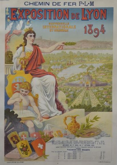 null Affiche Exposition Universelle Lyon 1894