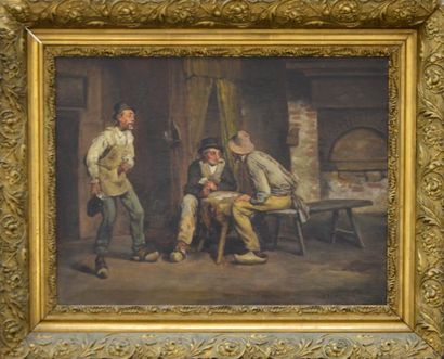 null Théodore LEVIGNE (1848-1912) 

Scène de tarverne

Huile sur toile signée en...