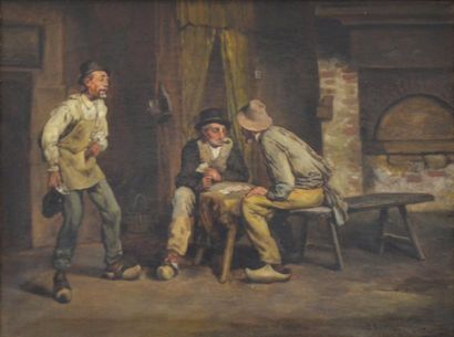 null Théodore LEVIGNE (1848-1912) 

Scène de tarverne

Huile sur toile signée en...