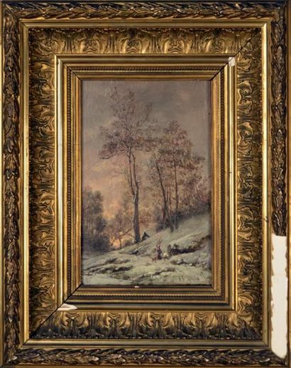 null Louis GUY (1824-1888)

La ramasseuse de fagots sous la neige

Huile sur panneau...
