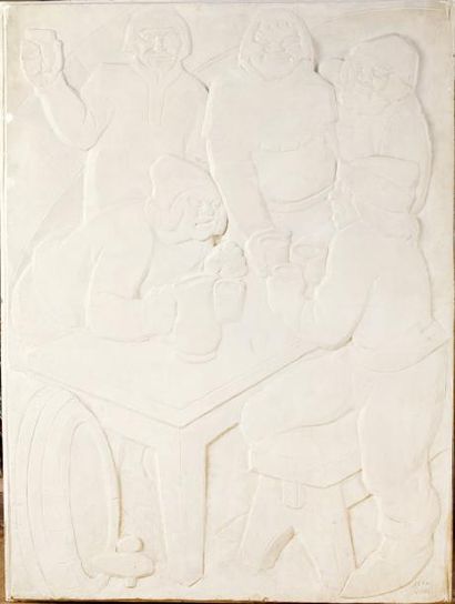 null Jean DULAC (1902-1968)

"Les Buveurs"

Bas relief en plâtre, signé en bas à...