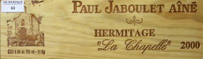 null 6 B HERMITAGE LA CHAPELLE (Caisse Bois) Jaboulet Ainé 2000