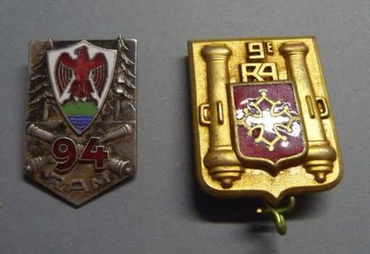null Lot de deux insignes d'artillerie de montagne

94ème RA (Drago Nice Gioffredo...