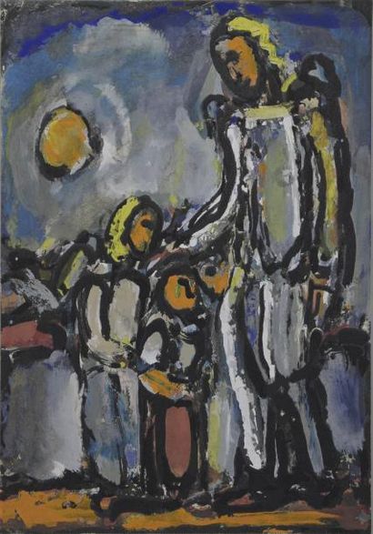 Georges ROUAULT (1871-1958) * L'Ange Gardien
Impression par le procédé Jacomet, désignée...