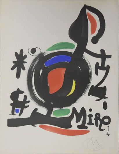 Juan MIRO (1893-1983) Les Essencies de la terra, 1969
Lithographie, signée dans la...