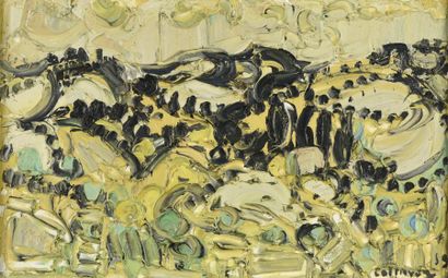 André COTTAVOZ (1922-2012) * Les cyprès (Toscane), 1959
Huile sur toile, signée et...