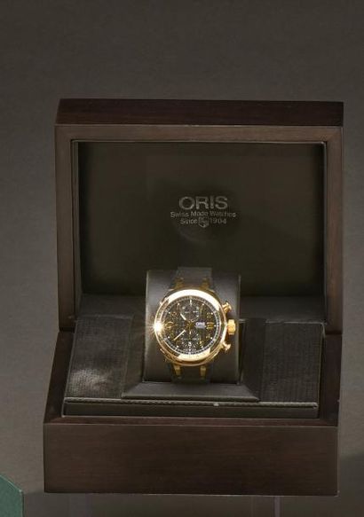 ORIS 
Montre chronographe d'homme en or jaune 18 (750/°°), modèle «FORMULA GOLD 30...