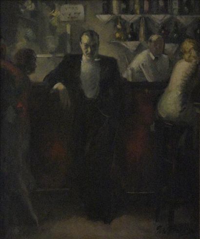Pierre de BELAIR (1892-1956) 
Le Désabusé
Huile sur toile, signée en bas à droite...