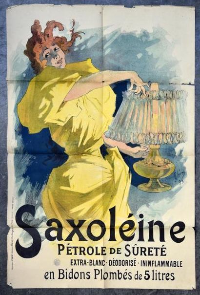 Jules CHÉRET (1836-1932) SAXOLEINE Pétrole de sûreté extra blanc, vers 1895
Affiche...
