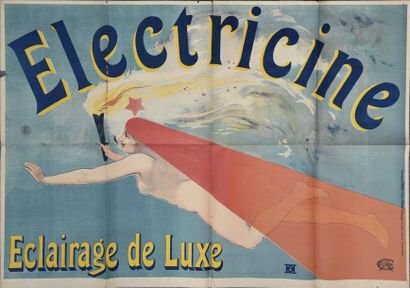 ANONYME (XIXe/XXe siècle) ELECTRICINE - Eclairage de luxe
Affiche lithographique...
