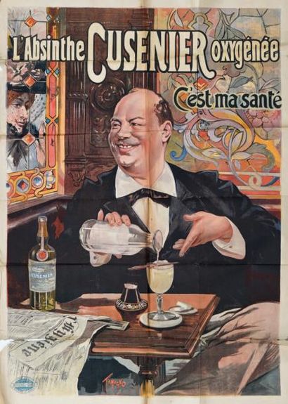 Francisco TAMAGNO (1851-1933) L'absinthe Cusenier, 1896
Affiche lithographique imprimée...