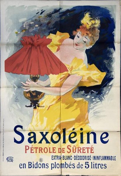 Jules CHÉRET (1836-1932) SAXOLEINE Pétrole de sûreté, vers 1895
Affiche lithographique...