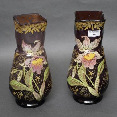 LEGRAS - CRISTALLERIE de SAINT-DENIS Orchidées cattleyas
Paire de vases, les bases...