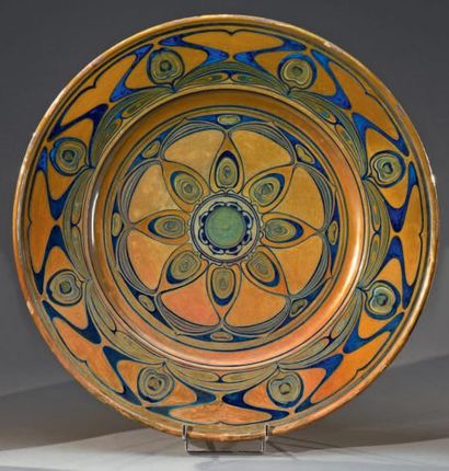 Galileo Chini (1873-1956) - Arte della Ceramica Firenze Motifs «Coup de fouet» et...