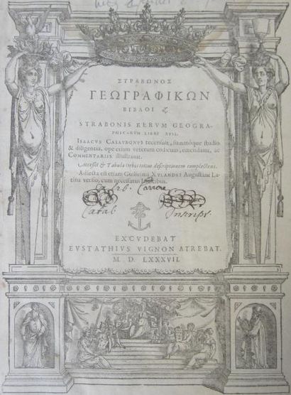 null STRABON - GEOGRAPHIE - Strabonis Rerum Geographicarum Libri XVII. Isaacus Casabonus...