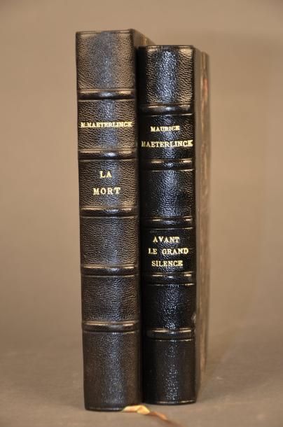 null MAETERLINCK (Maurice). LA MORT. PARIS, FASQUELLE, 1913. Un volume, in-12, demi-reliure...