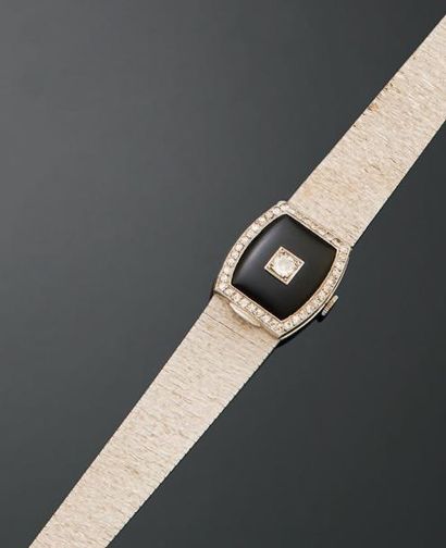 null Montre-bracelet de dame, en or gris 750 millièmes et platine 850 millièmes,...