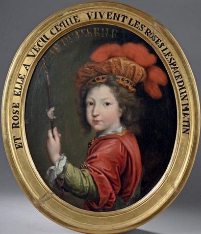 École française, vers 1700 Portrait d'un enfant en habit de cérémonie
Huile sur toile...