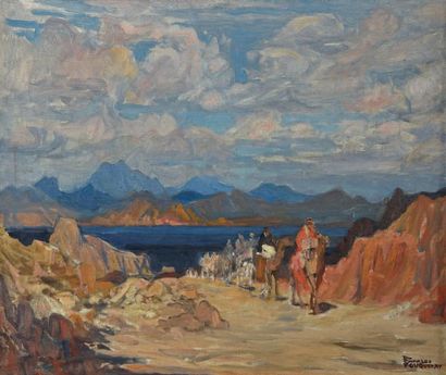 Dominique Charles FOUQUERAY (1869-1956) Golfe d'Akaba
Huile sur toile, signée en...