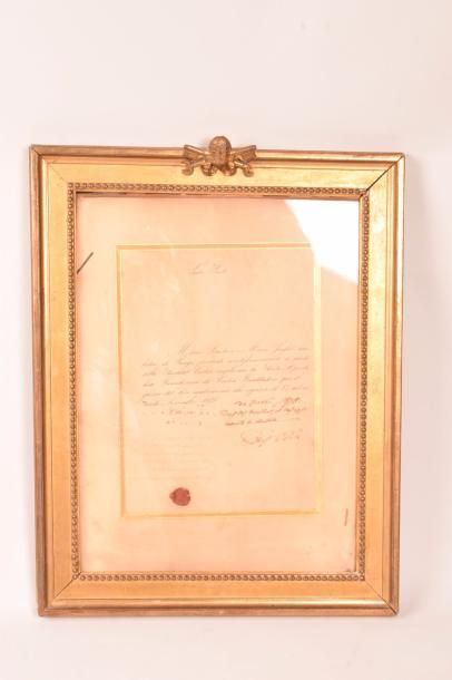 null Autographe pontifical sous verre daté du 17 novembre 1875

Cadre avec la tiare...