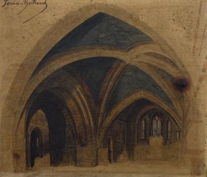 James BERTRAND (1823-1887) 

Intérieur d'église

Huile sur papier

H. 21 cm - L....