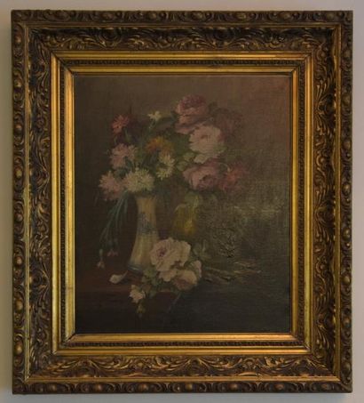 null P. TOURETTE (XXe siècle)

Fleurs dans un vase 

Paire d'huiles sur toile signées...