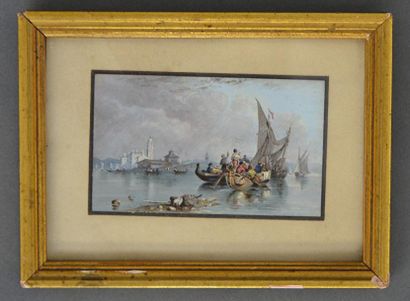 null G. DAVIES (XIX-XXe siècle)

Bord de mer en Italie

Gouache signée en bas à gauche

H....