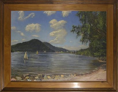 null Ecole nancéenne, Pierre-Dié MALLET (1895-1976)

Vue du lac de Gérardmer

Huile...