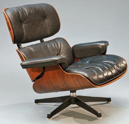 Charles (1907-1978) et Ray (1912-1982) EAMES -Édition HERMAN MILLER 
Fauteuil «Lounge...