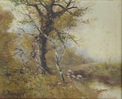 null Ecole française du XIXe siècle G. ESBROT,

Paysage d'automne

Huile sur toile...