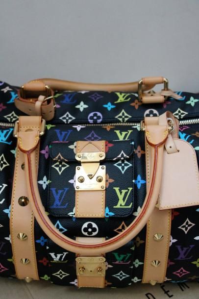 null Louis VUITTON par Takashi Murakami Sac Keepall 45cm en toile monogram multicolore...