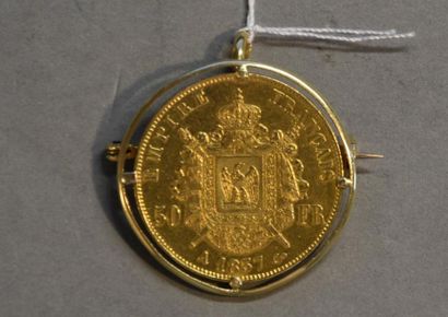 Bijoux - Joaillerie Pièce de 50 francs or Napoléon III de profil vers la droite,...