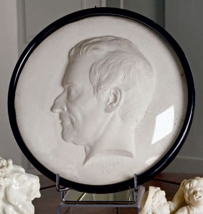 Ferdinand TALUET (1821-1904) ** Portrait posthume en médaillon du comte Ernest de...