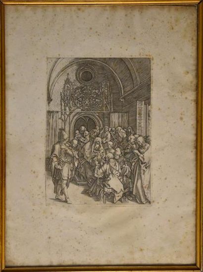 ESTAMPES De ou d'après Albert DURER (1471-1528) Circoncision du Christ. Planche de...