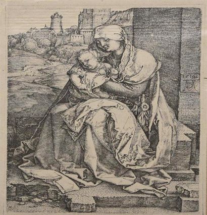 ESTAMPES D'après Albert DURER (1471-1528) Suite de trois reproductions "Vierge à...