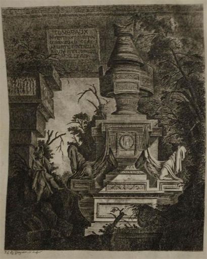 ESTAMPES G.L. Le JEAY ou Jean Laurent LEGEAY (école française du XVIIIe siècle) Collection...