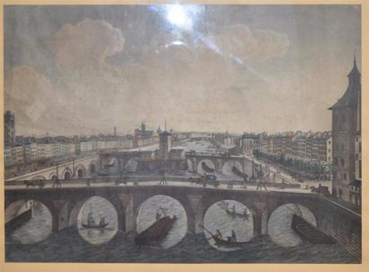 ESTAMPES Coqueret d'après Courvoisier, début du XIXe siècle Le pont au change et...