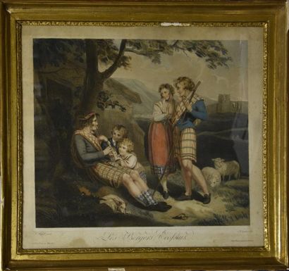 ESTAMPES Antoine CARDON (1739 - 1822) d'après WESTALL Suite de quatre gravures gravées...