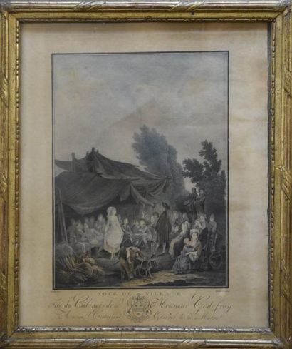 ESTAMPES D'après Nicolas-Antoine TAUNAY (1755-1830) La noce de village Gravure en...