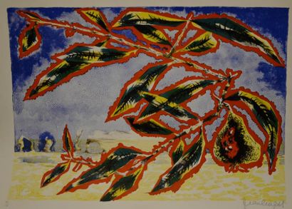 ESTAMPES Jean LURCAT (1892 - 1966) Composition 45 x 64, 5 cm Lithographie en couleurs...