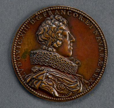 Guillaume DUPRÉ (1576-1643) Louis XIII, 1623, le roi portant une cuirasse et une...