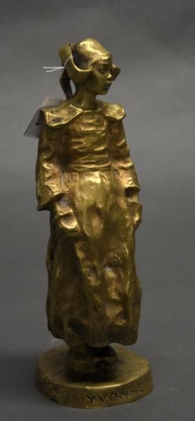 Sculptures des XIXe et XXe siècles Ruth MILLES (1873-1941) Yvonne Statuette en bronze...