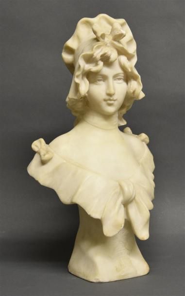 Sculptures des XIXe et XXe siècles MORIN***
Jeune femme à la coiffe
Buste sur piédouche...