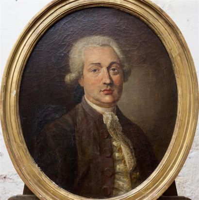 TABLEAUX ANCIENS Ecole FRANCAISE du XVIIIe siècle Portrait d'un homme de qualité...